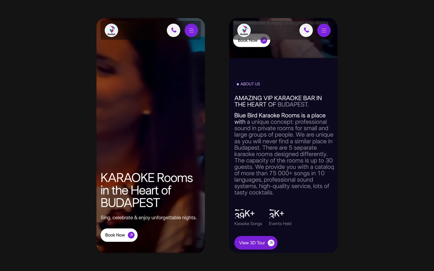 BB Rooms on a phone