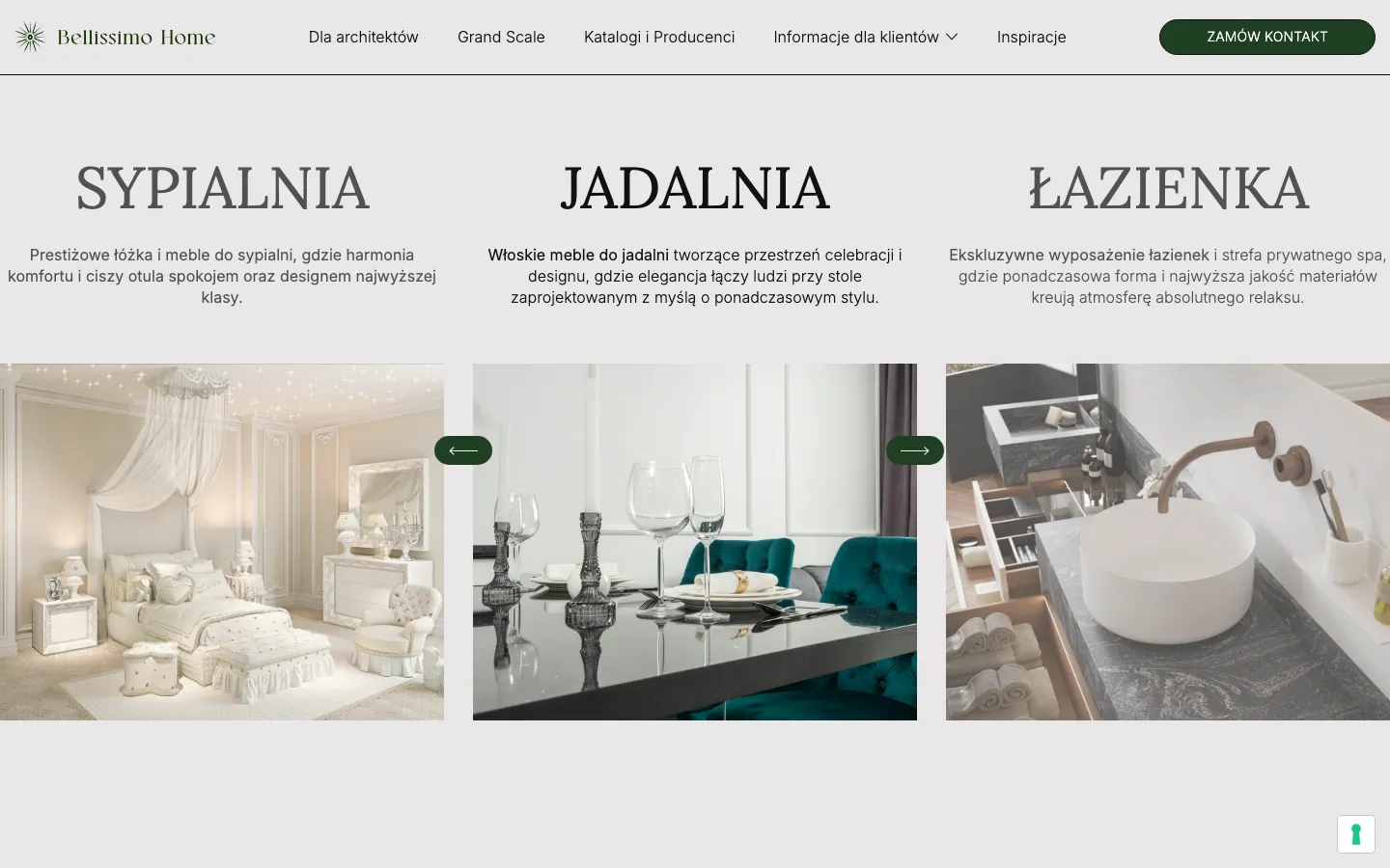 Bellissimo Home website preview