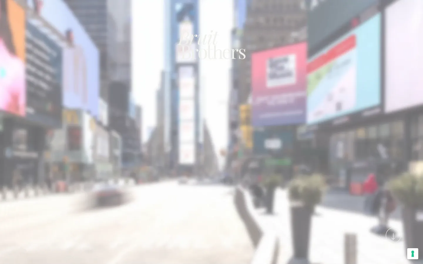 Bruit Brothers homepage, scrolled