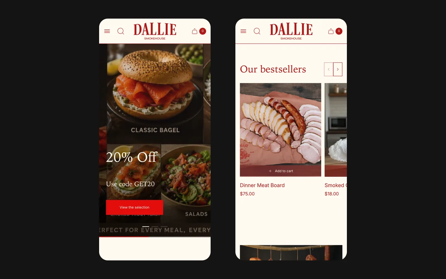 Dallie Smokehouse on a phone