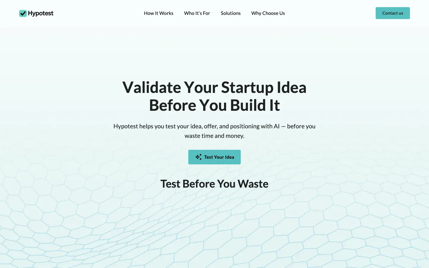Hypotest website preview