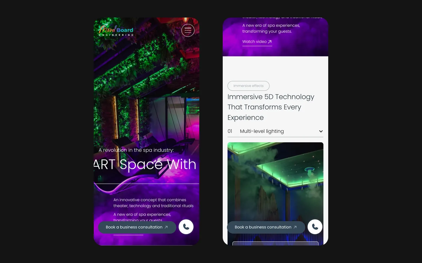 Mood Board on a phone