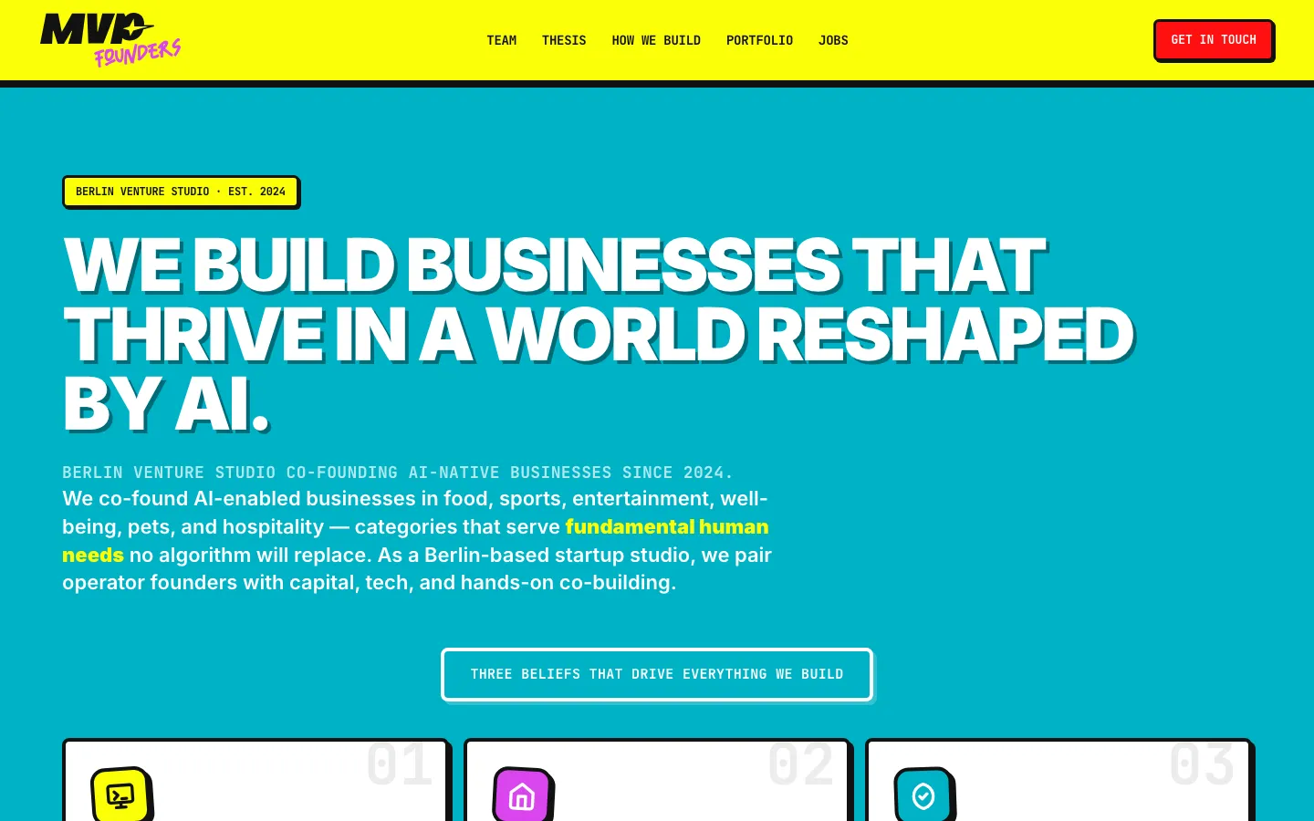 MVP Founders website preview