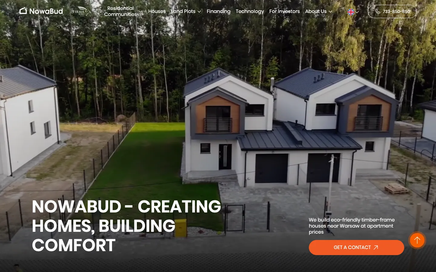 Nowa Bud homepage in English