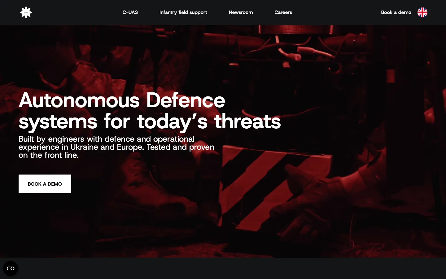 OM Defence Systems website preview