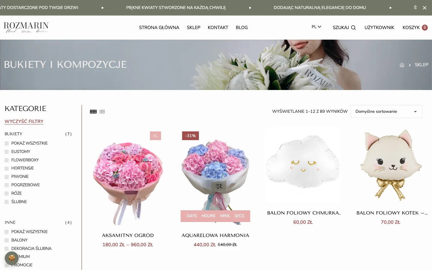 Rozmarin shop page