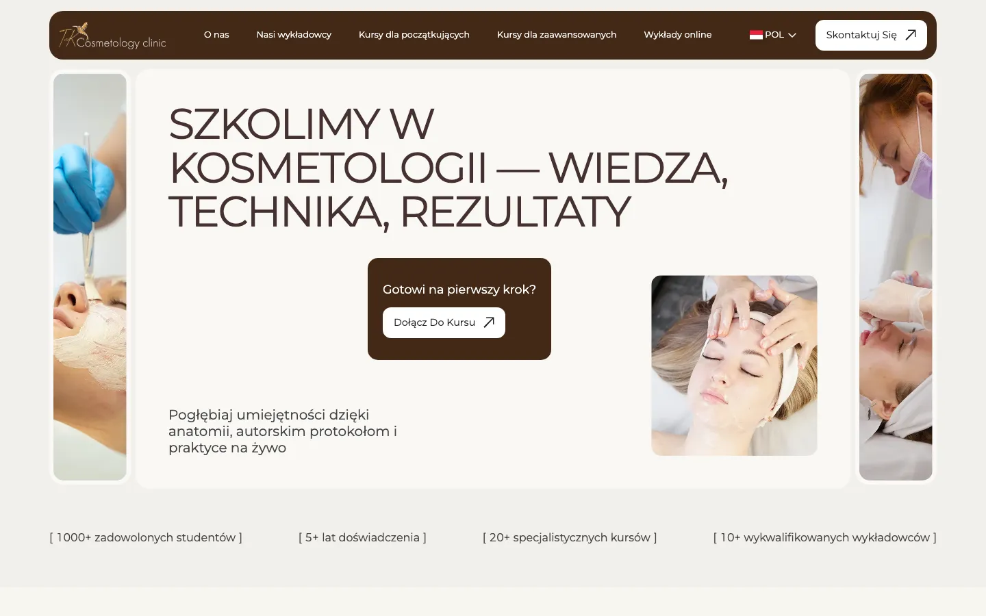 TK Cosmetology website preview