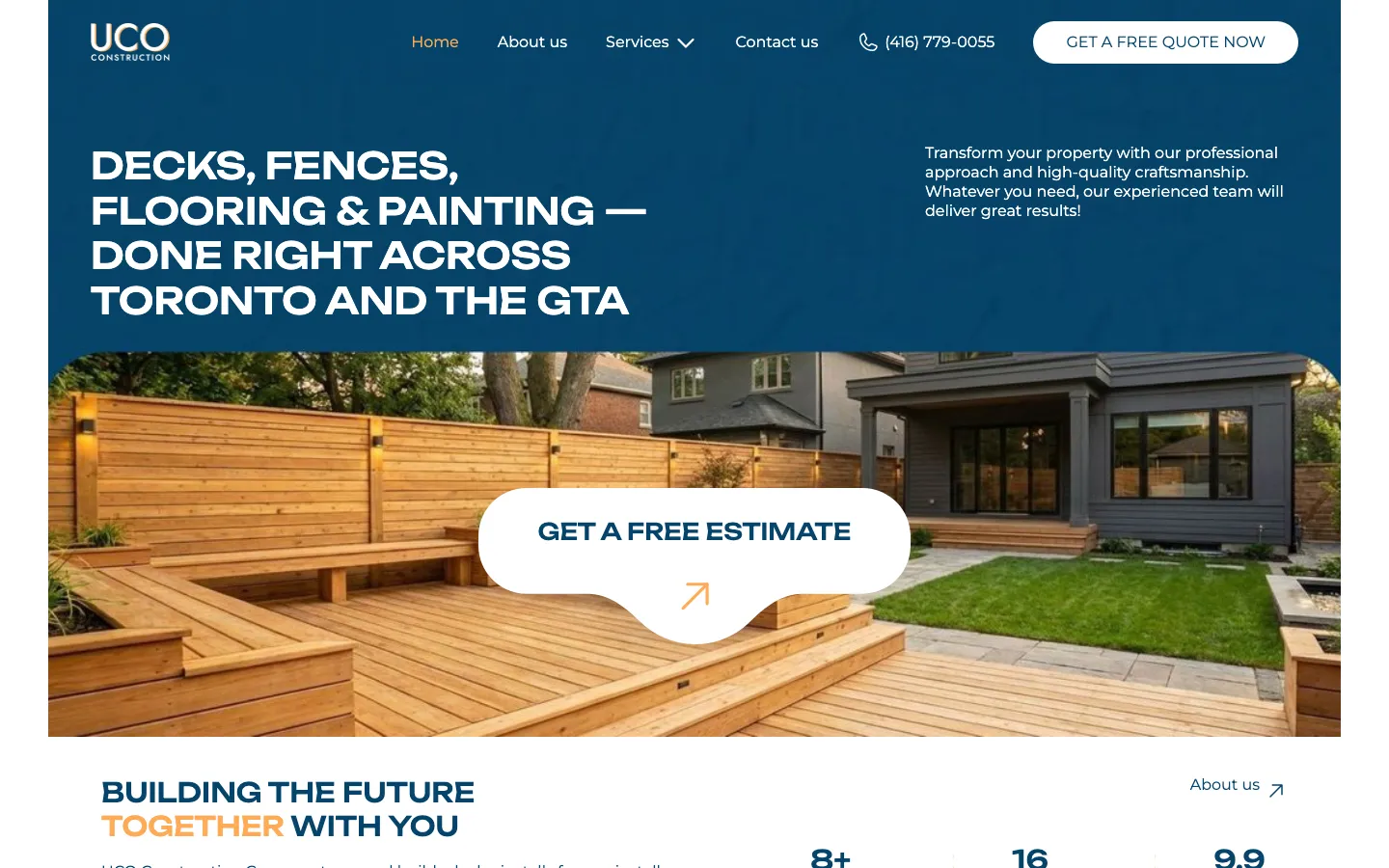 UCO Construction Group website